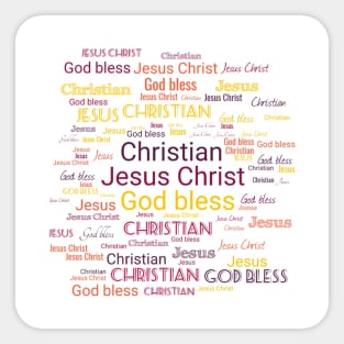 108 holy names of Jesus Christ and blessings Sticker